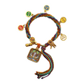 Thousand-Armed Avalokiteshvara — Hand-Painted Gilded Thangka Charm Bracelet (2D) — product on white background