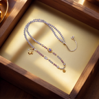 Thai Amulet Crystal Bead Cord — lifestyle view