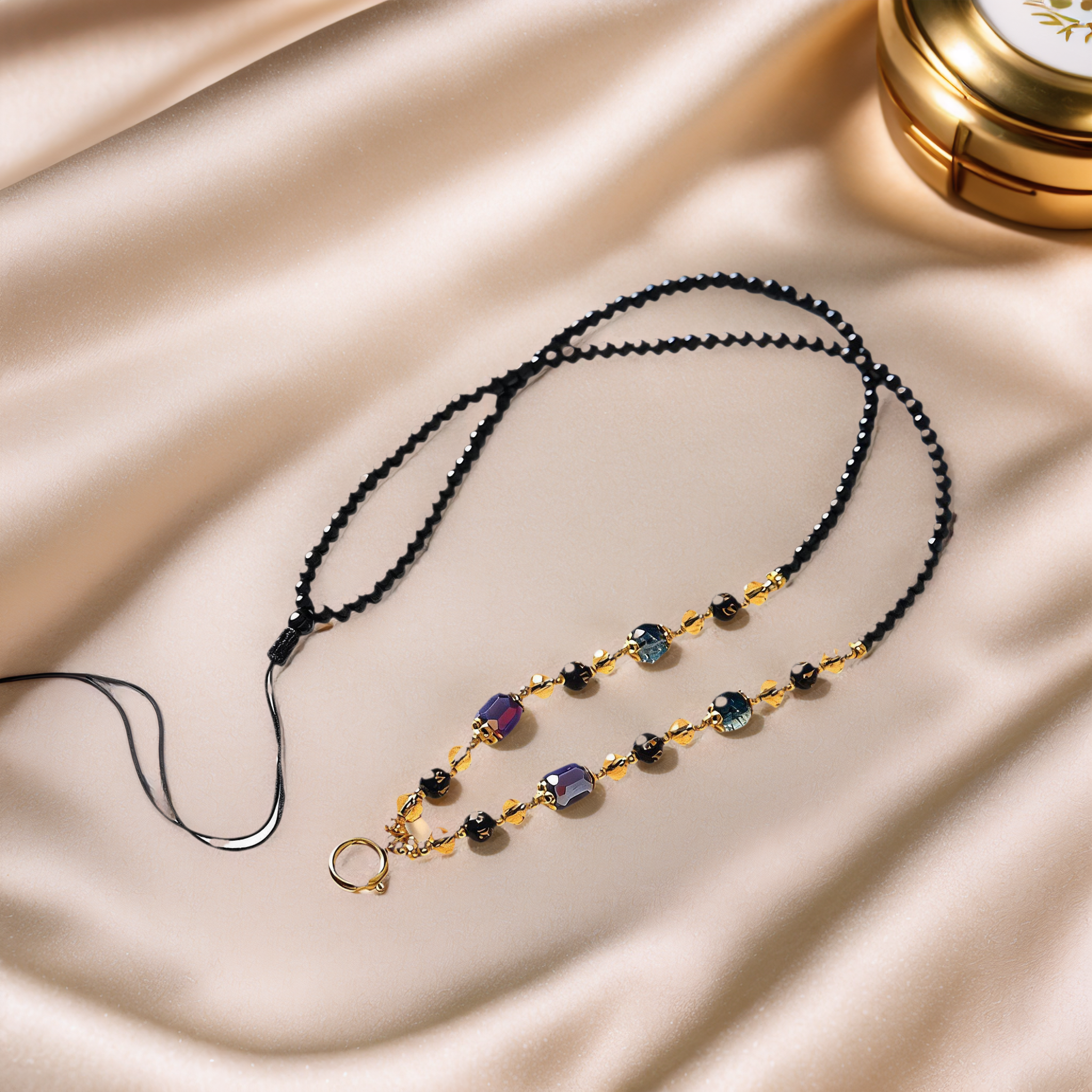 Handwoven Crystal Bead Universal Cord — lifestyle view