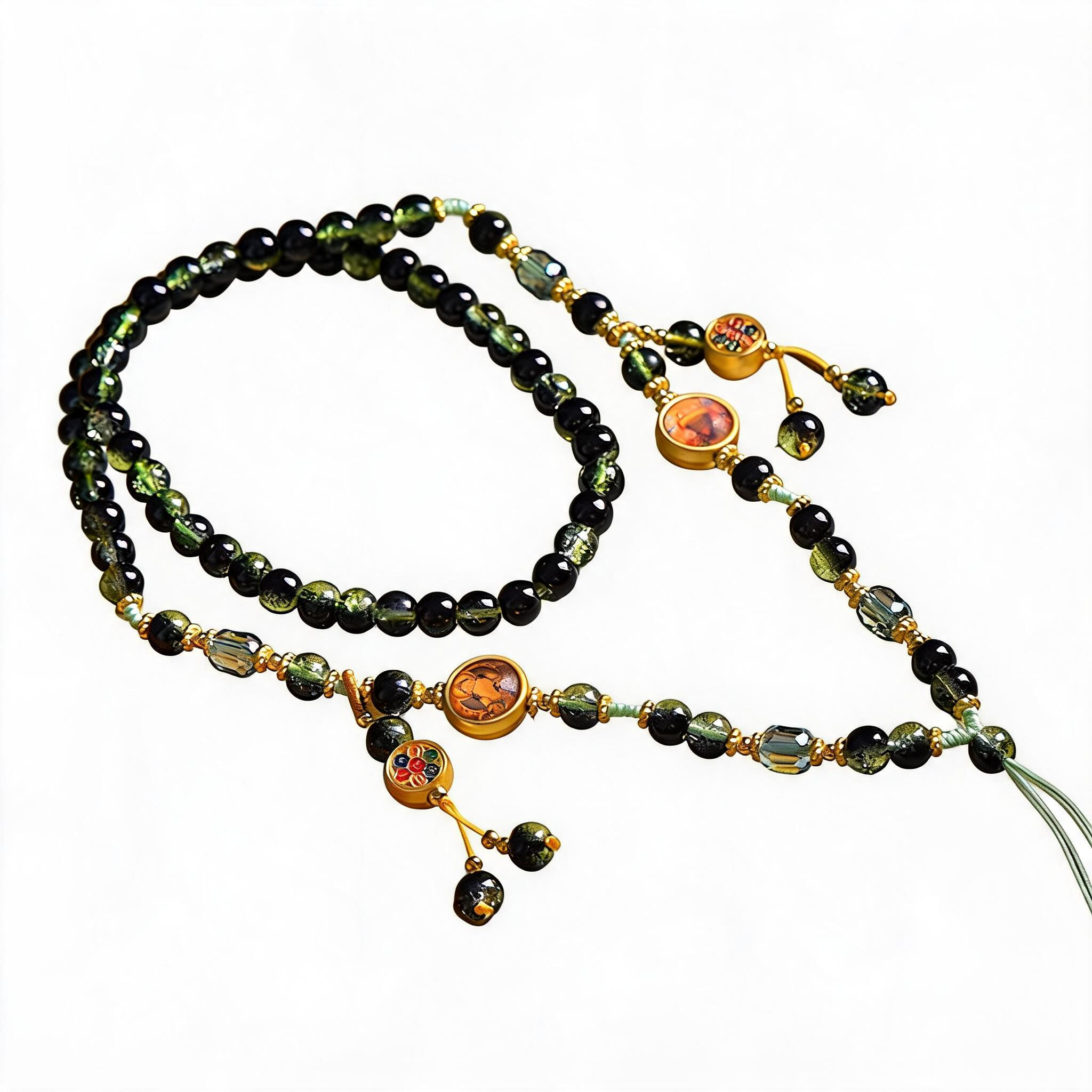 Faceted Crystal Bead Cord, 8mm — Style Two — product on white background