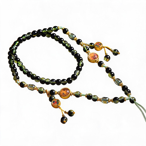 Faceted Crystal Bead Cord, 8mm — Style Two — product on white background