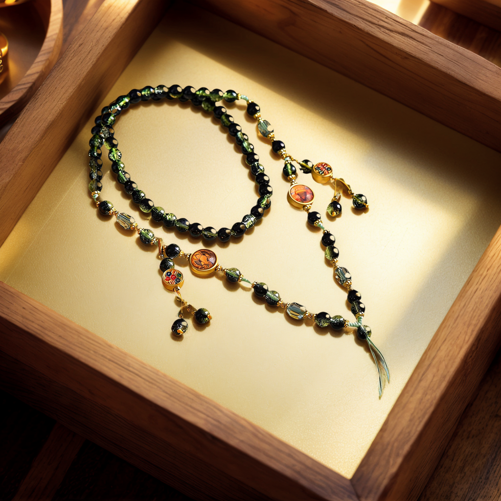 Faceted Crystal Bead Cord, 8mm — Style Two — lifestyle view