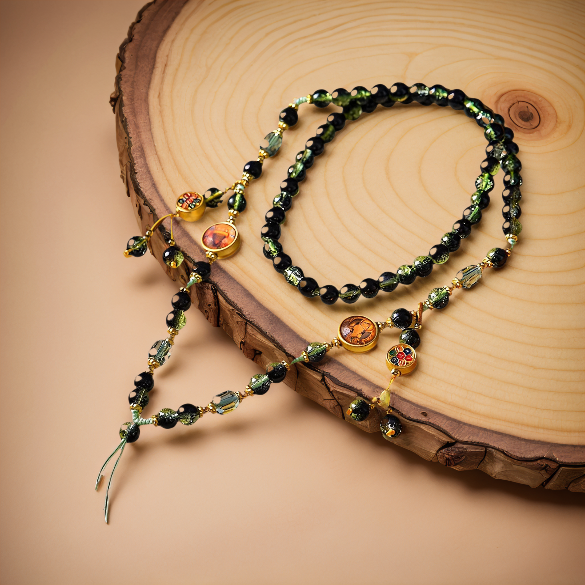 Faceted Crystal Bead Cord, 8mm — Style Two — lifestyle view