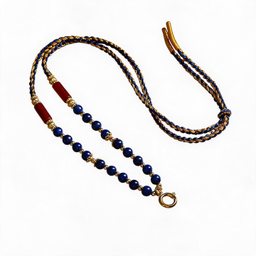 Hand-Braided Lapis Lazuli Pendant Cord