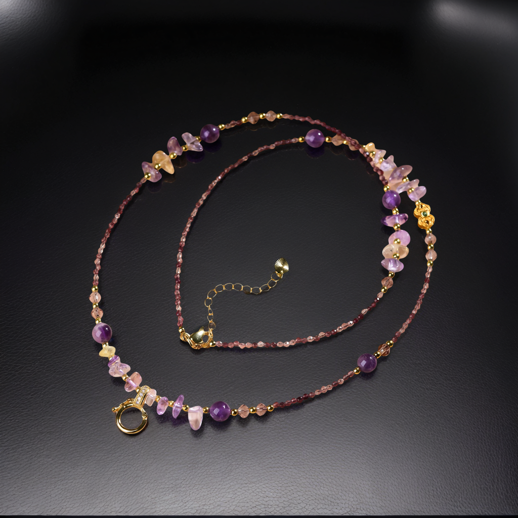 Amethyst Crystal Pendant Cord — lifestyle view