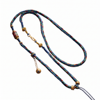 Handwoven Tibetan Pendant Cord — Tibetan Blue — product on white background