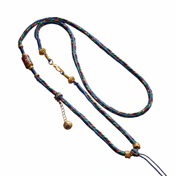 Handwoven Tibetan Pendant Cord — Tibetan Blue