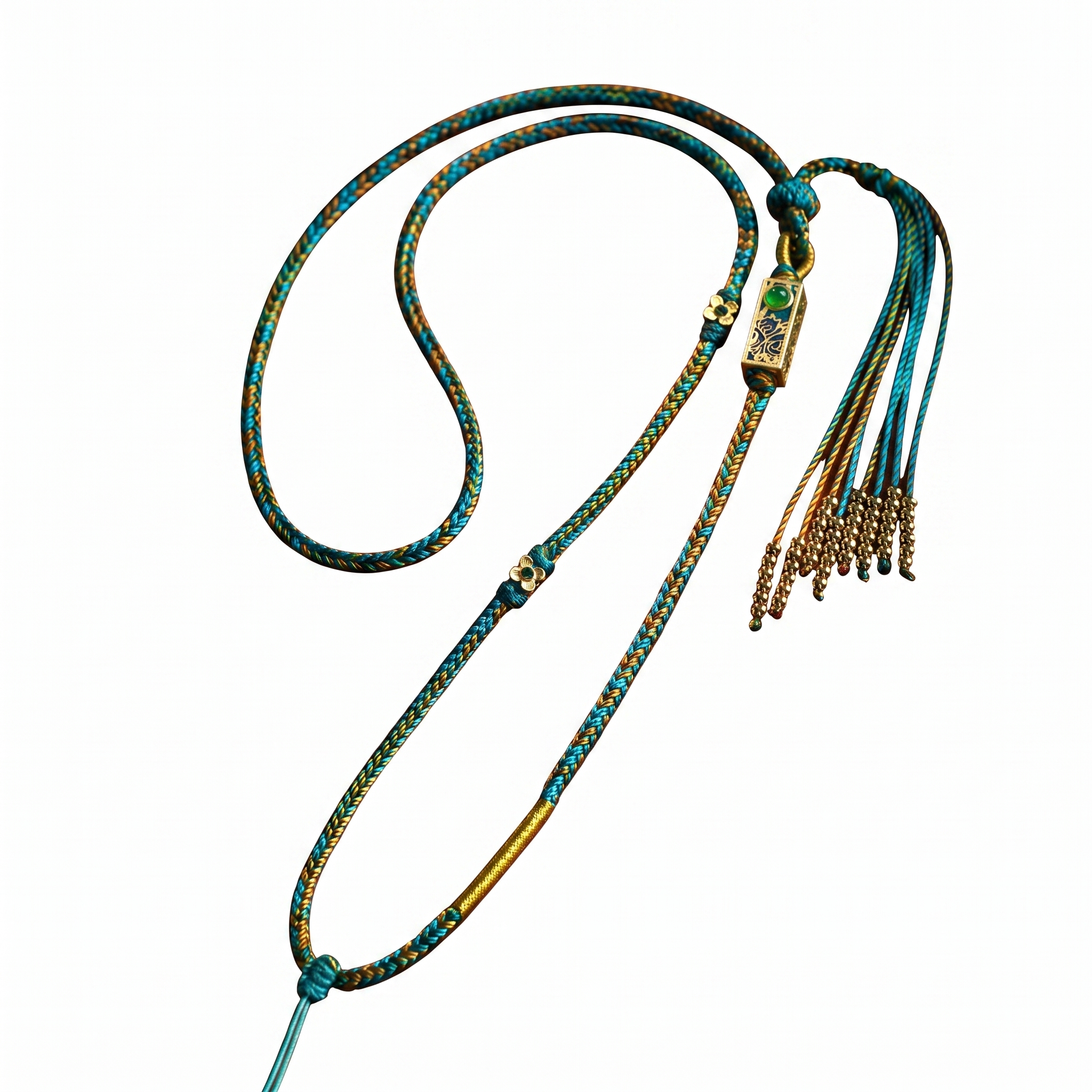 Premium Handwoven Pendant Cord, Landscape Design — product on white background