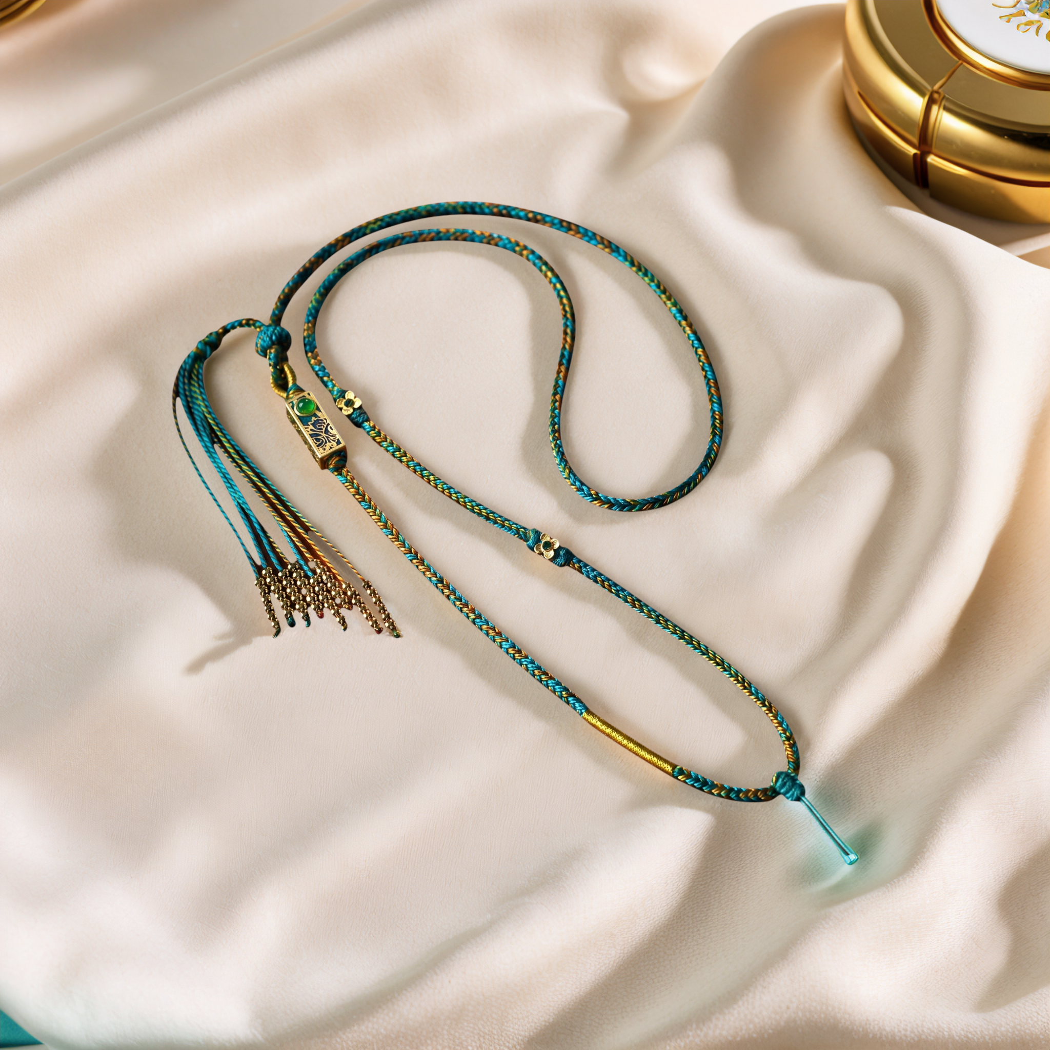 Premium Handwoven Pendant Cord, Landscape Design — lifestyle view