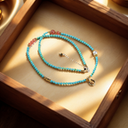 Turquoise Slim Pendant Cord — lifestyle view