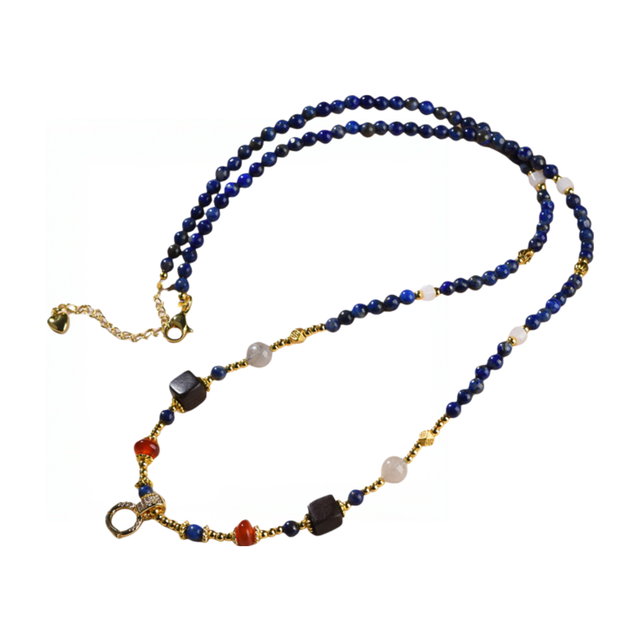 Lapis Lazuli Universal Cord, Vintage Style — product on white background