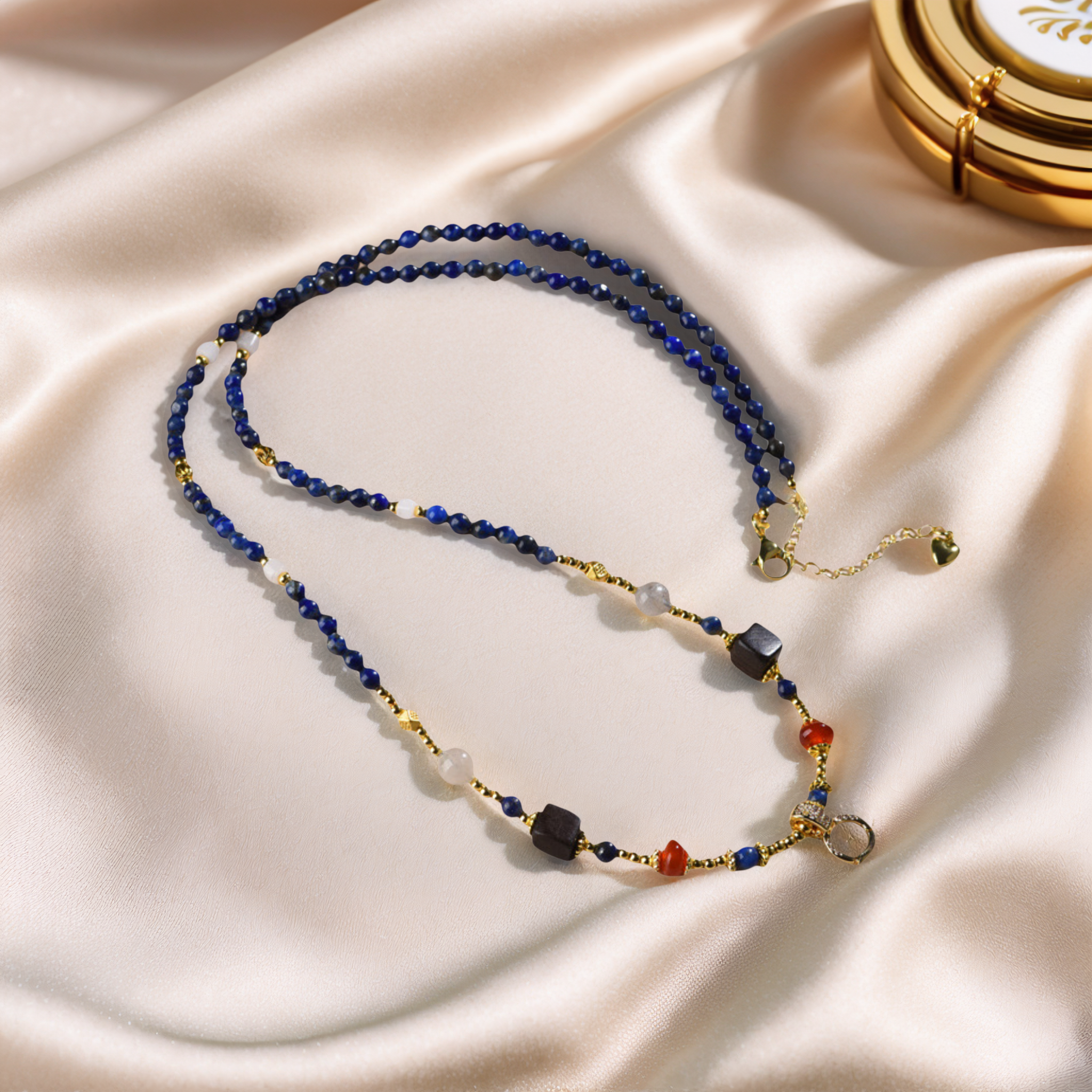 Lapis Lazuli Universal Cord, Vintage Style — lifestyle view