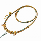 Handwoven Peach Blossom Knot Cord, Five Path Blessing — product on white background