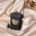 New Chinese-Style Embroidered Phone Bag — Black — view 2