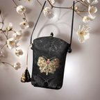 New Chinese-Style Embroidered Phone Bag — Black — view 4