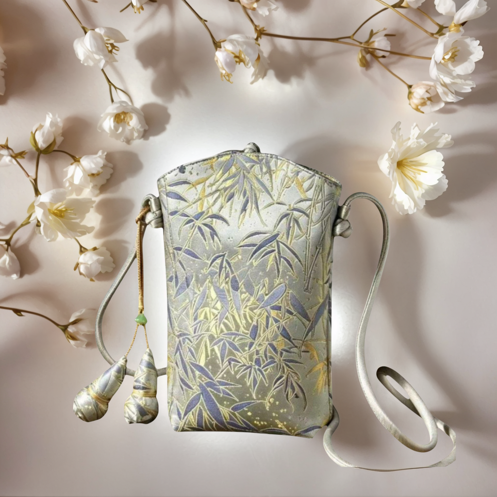 New Chinese-Style Embroidered Phone Bag — Ivory — view 4