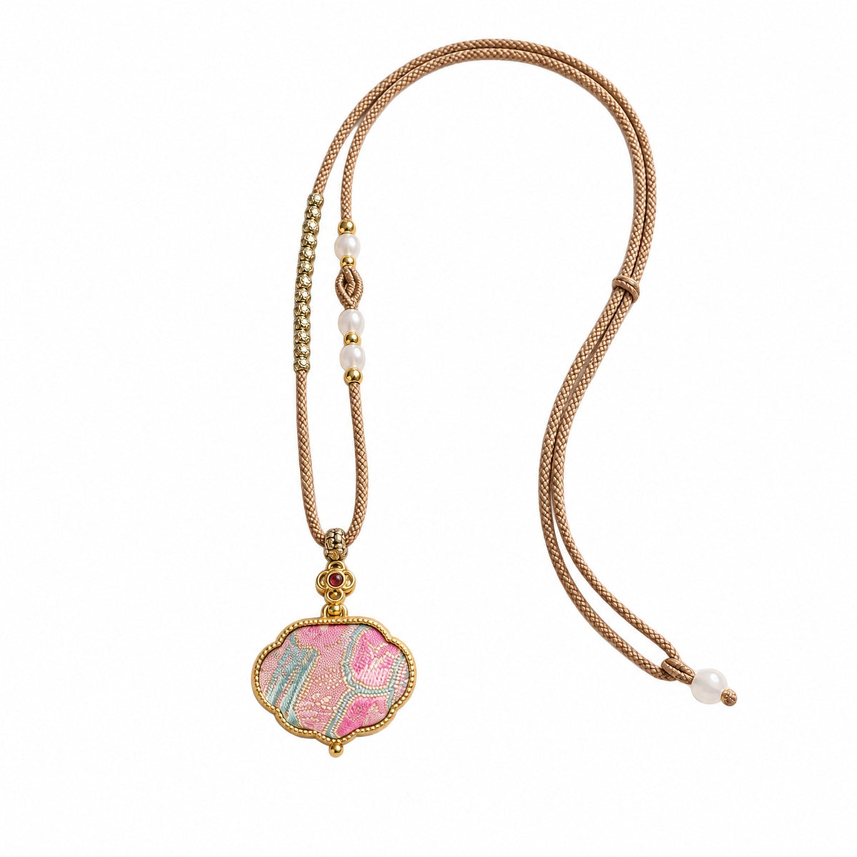 Song Brocade Sachet Necklace — Heart — product image