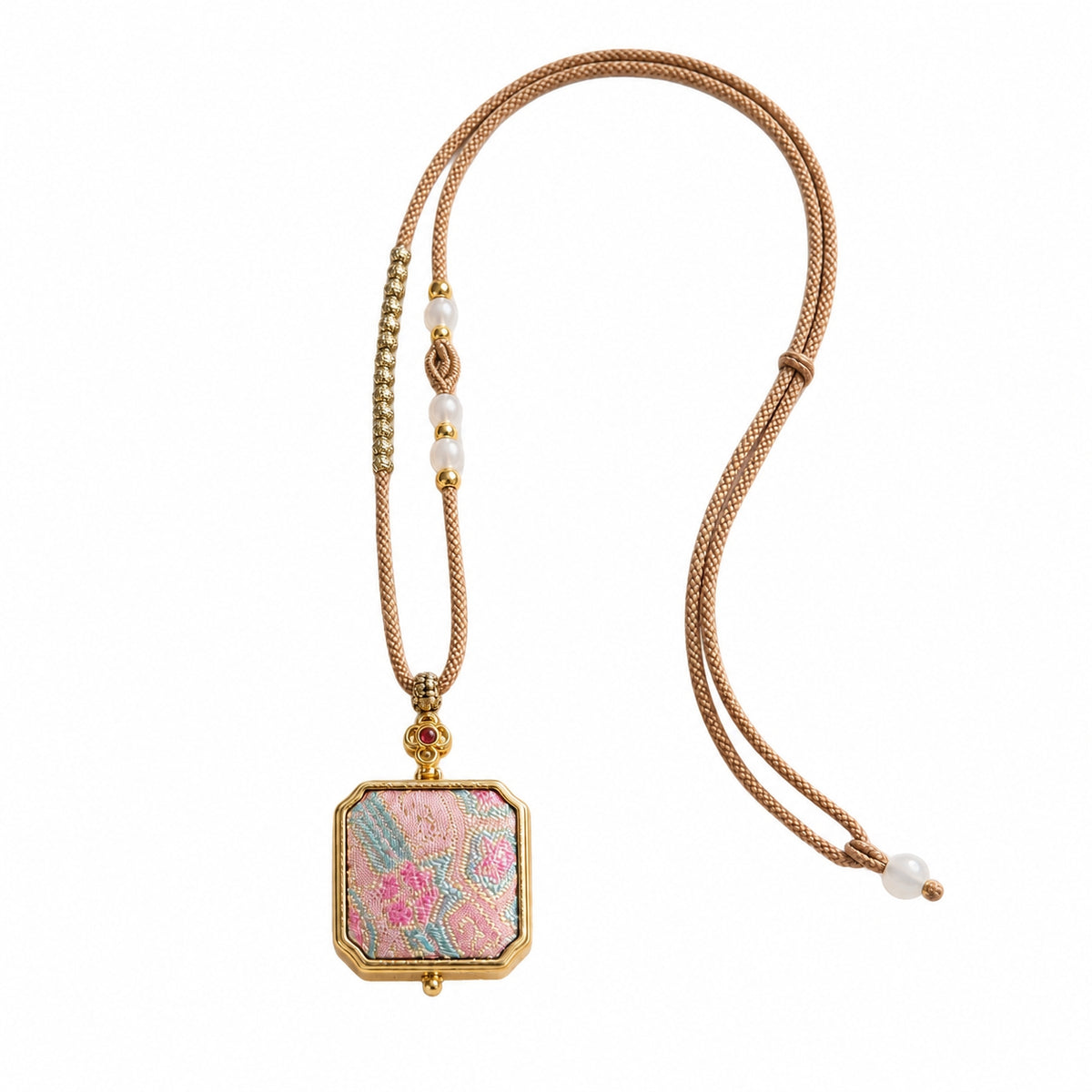 Song Brocade Sachet Necklace — Square — product image