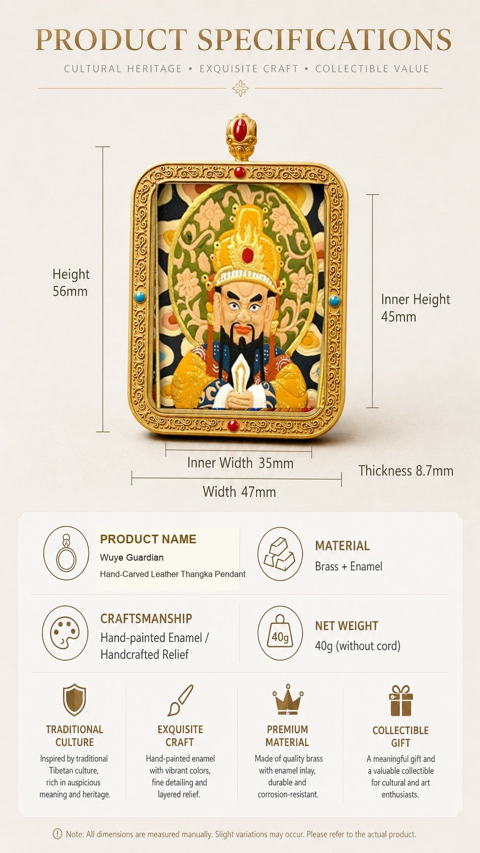 Eastern Luck Thangka pendant EL-PN-042 image 7 of 7