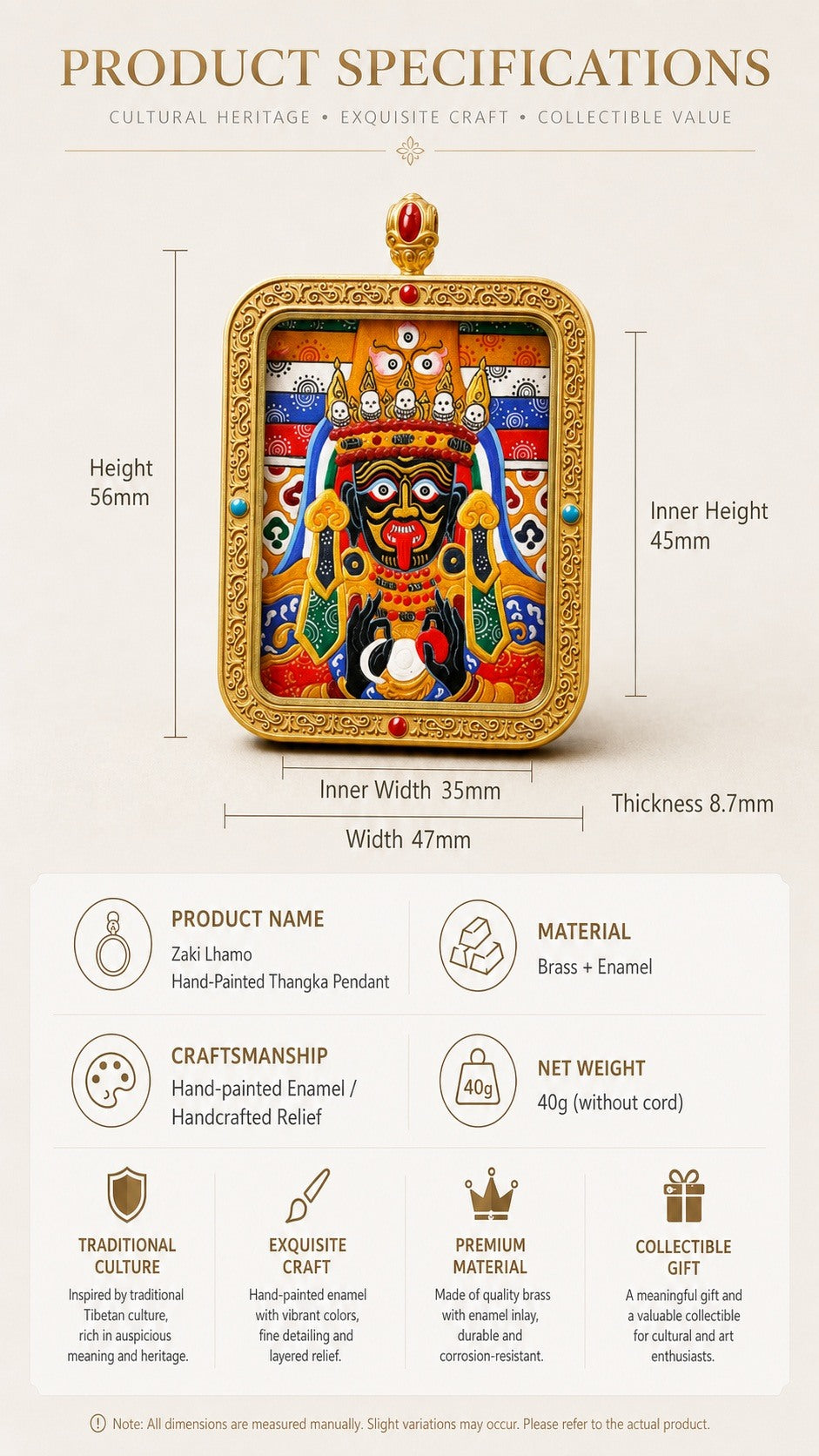 Eastern Luck Thangka pendant EL-PN-043 image 7 of 7