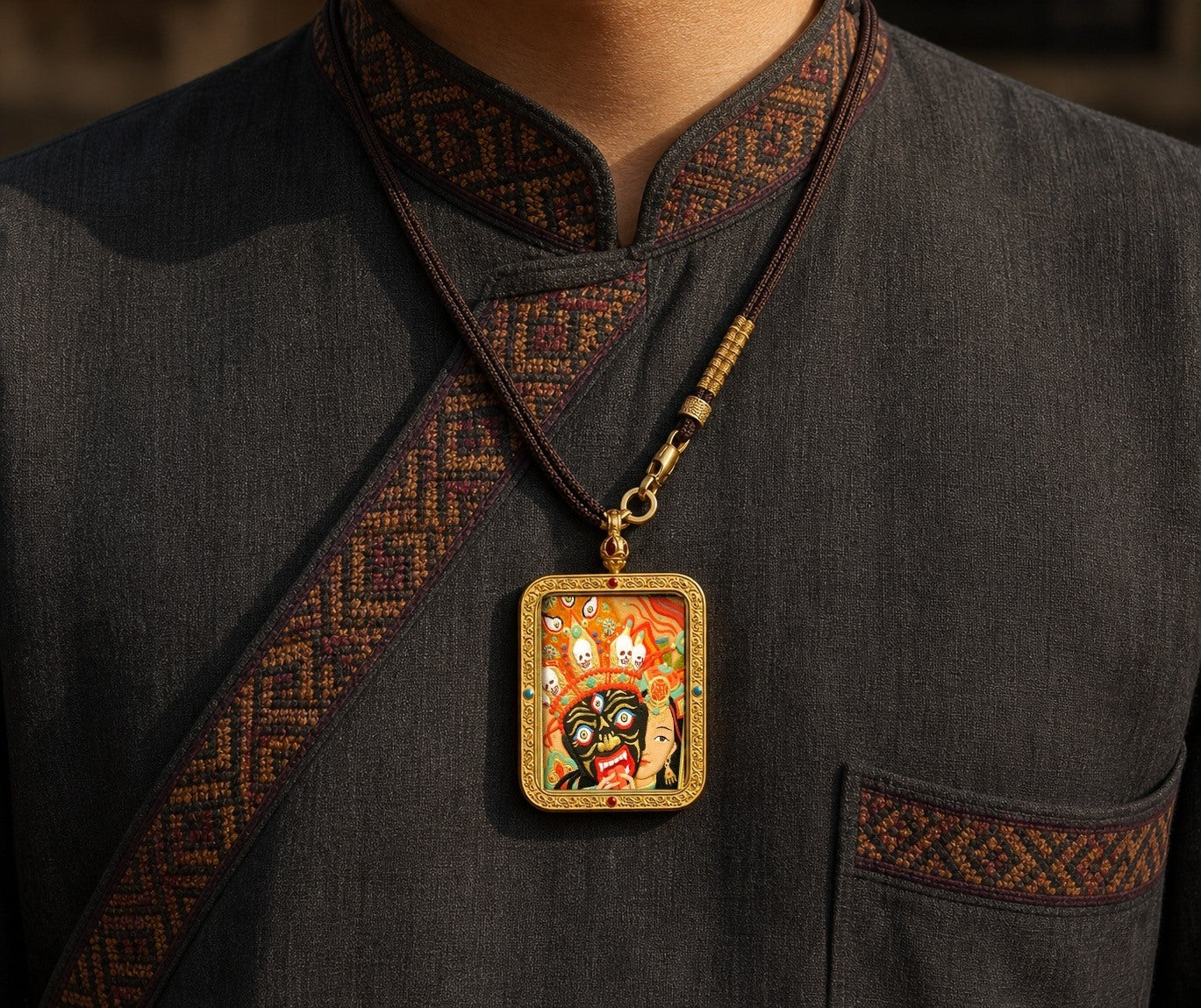 Eastern Luck Thangka pendant EL-PN-045 image 6 of 7