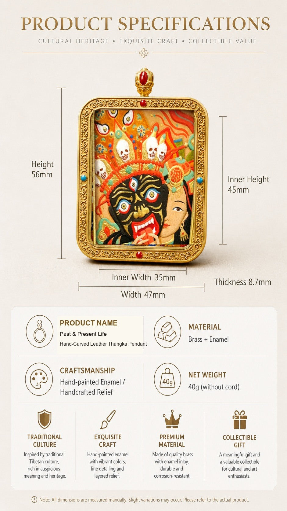 Eastern Luck Thangka pendant EL-PN-045 image 7 of 7