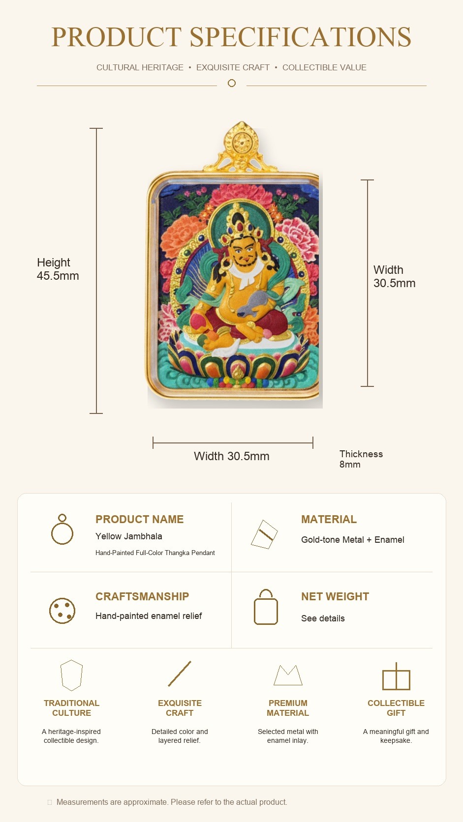 Eastern Luck Thangka pendant EL-PN-046 image 7 of 7