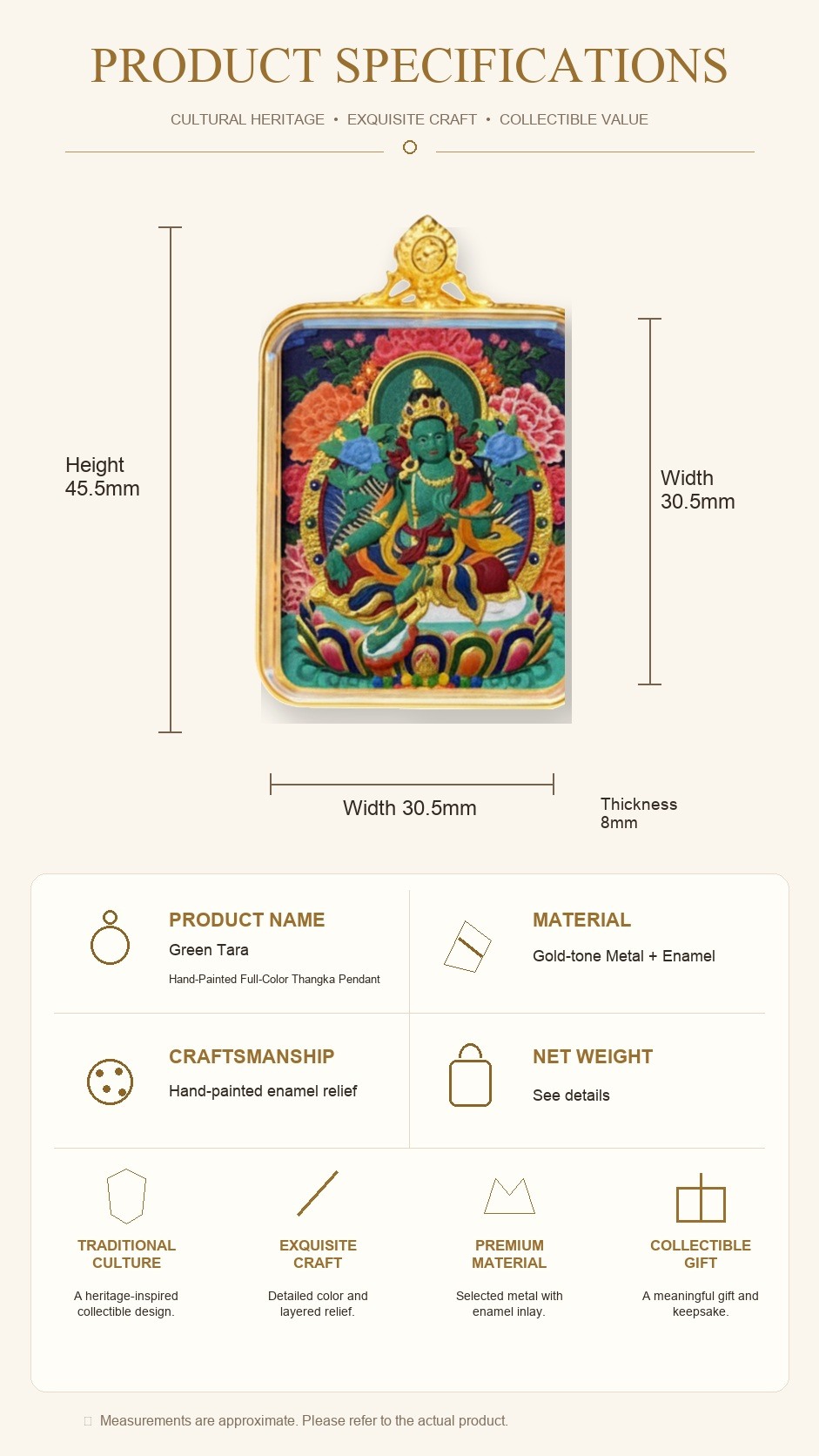 Eastern Luck Thangka pendant EL-PN-047 image 7 of 7
