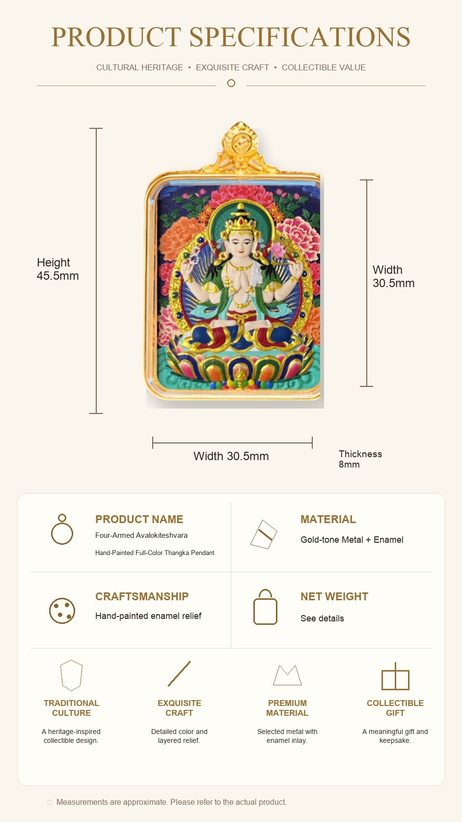 Eastern Luck Thangka pendant EL-PN-048 image 7 of 7