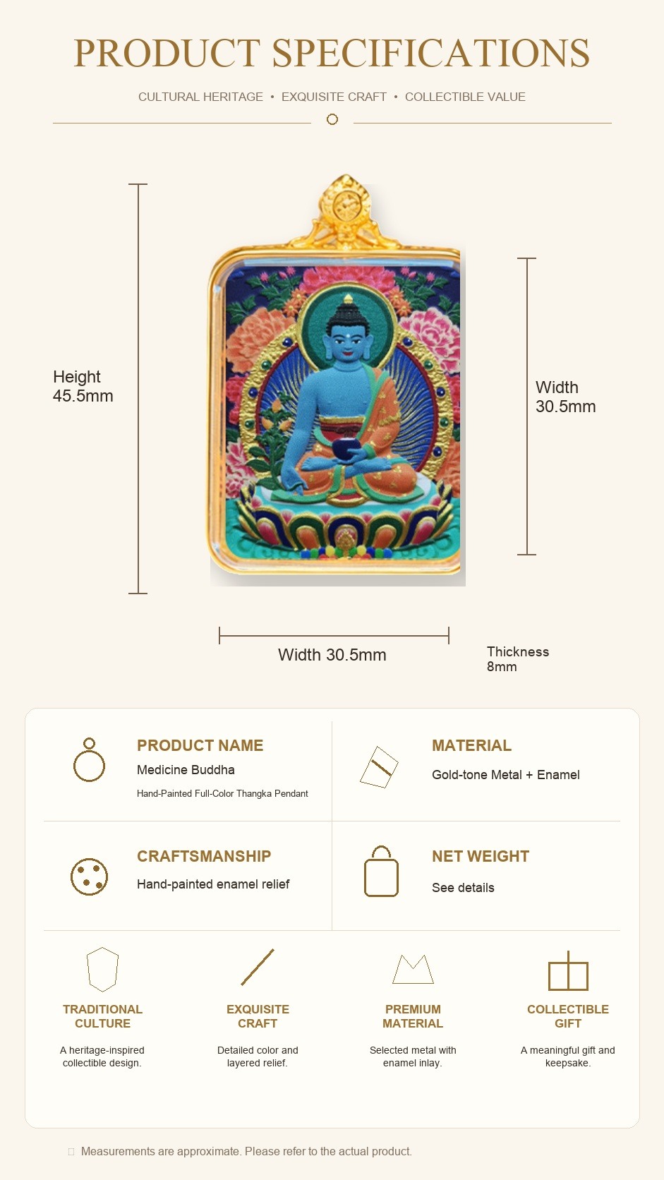 Eastern Luck Thangka pendant EL-PN-049 image 7 of 7