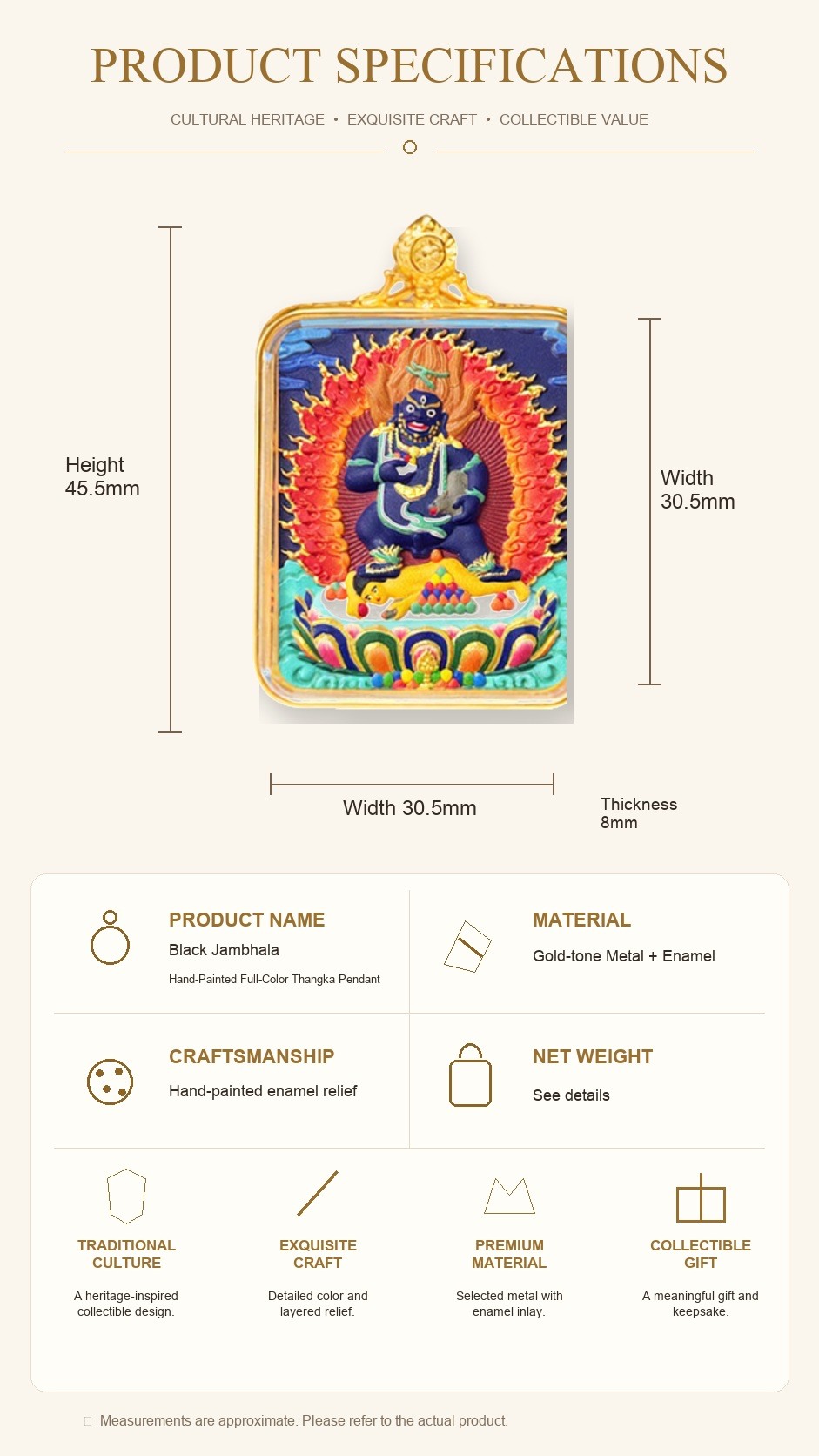Eastern Luck Thangka pendant EL-PN-051 image 7 of 7
