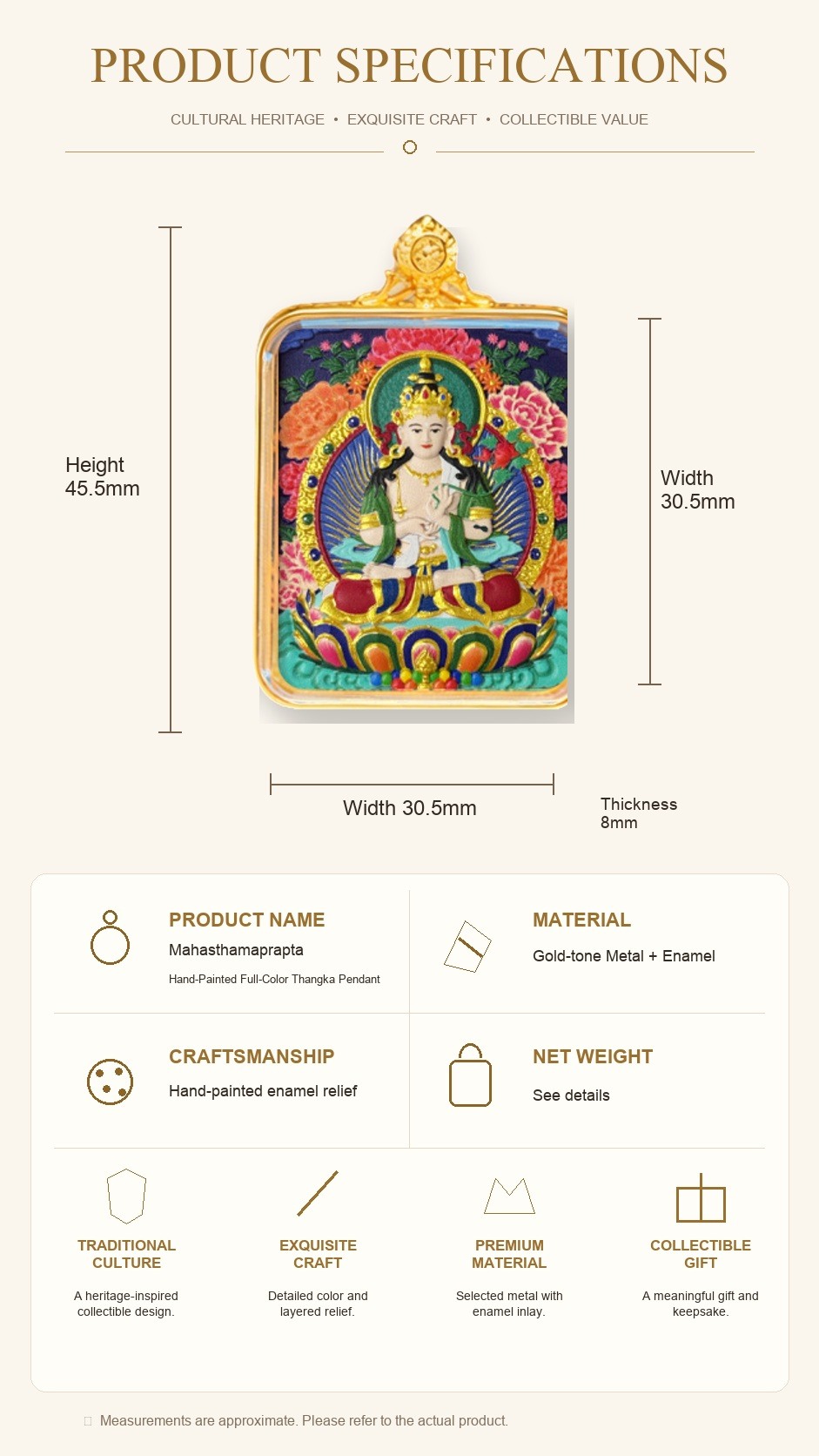 Eastern Luck Thangka pendant EL-PN-052 image 7 of 7