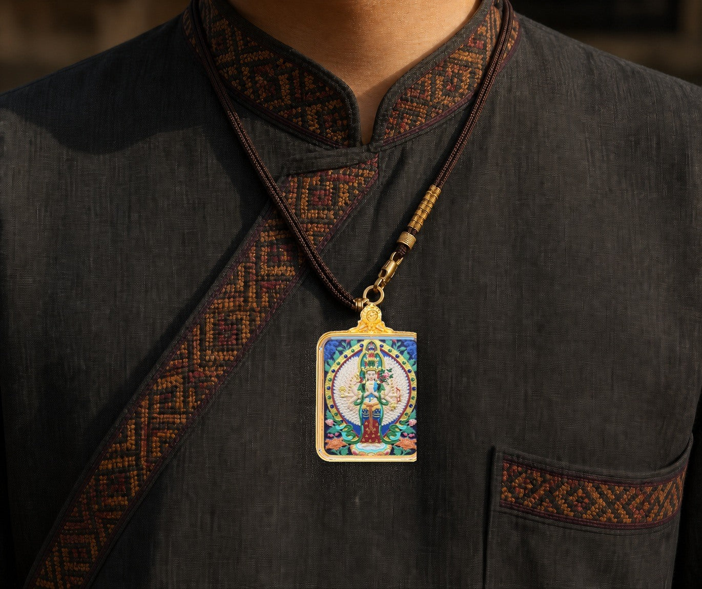 Eastern Luck Thangka pendant EL-PN-054 image 6 of 7