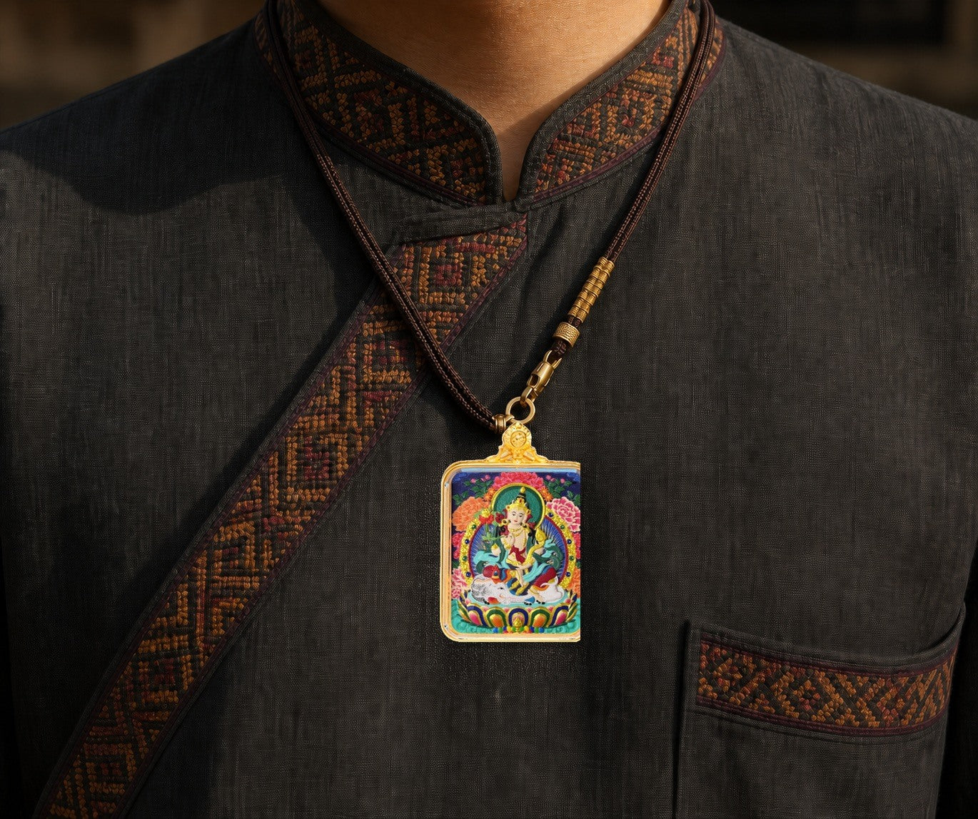 Eastern Luck Thangka pendant EL-PN-055 image 6 of 7