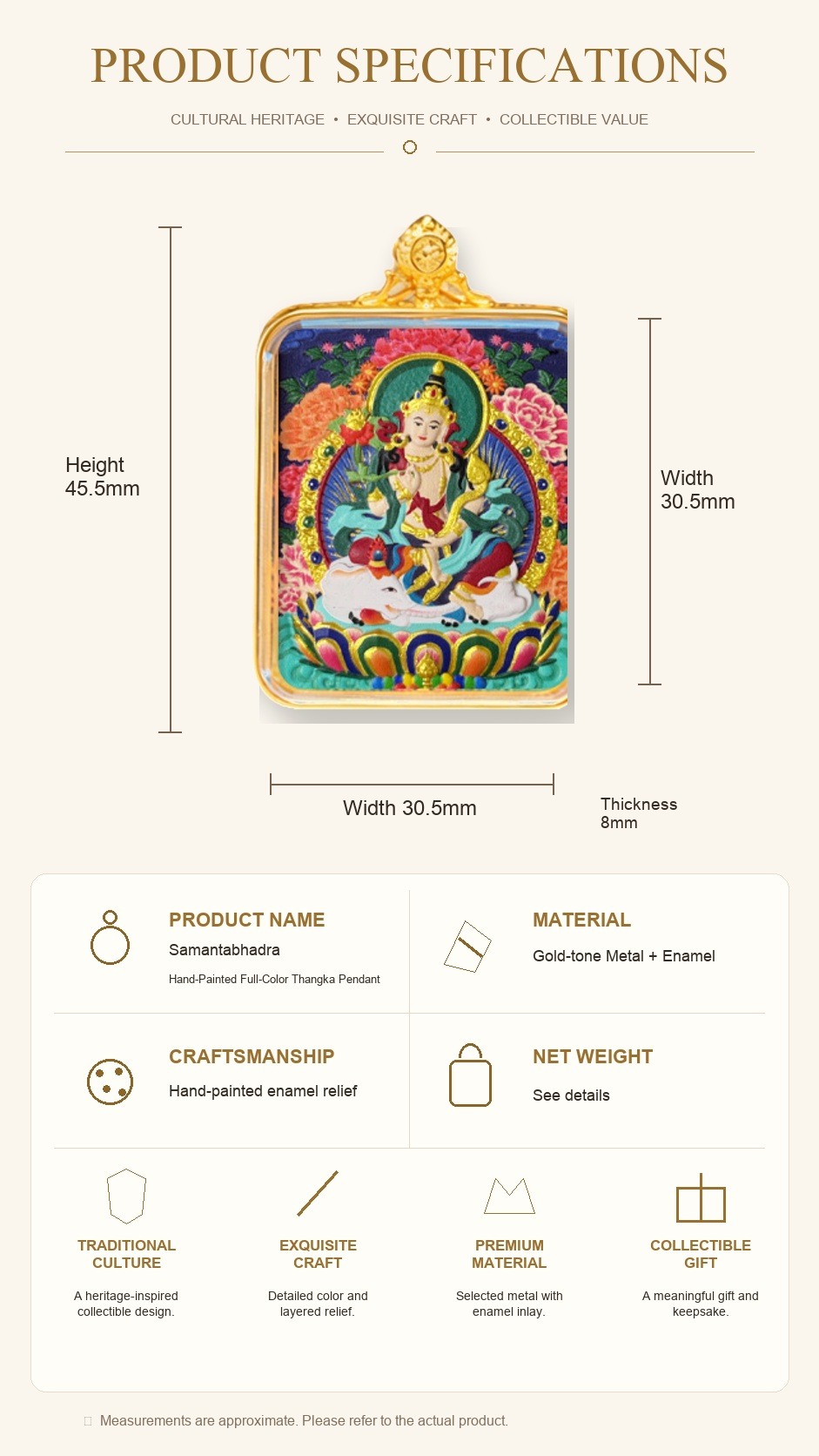 Eastern Luck Thangka pendant EL-PN-055 image 7 of 7