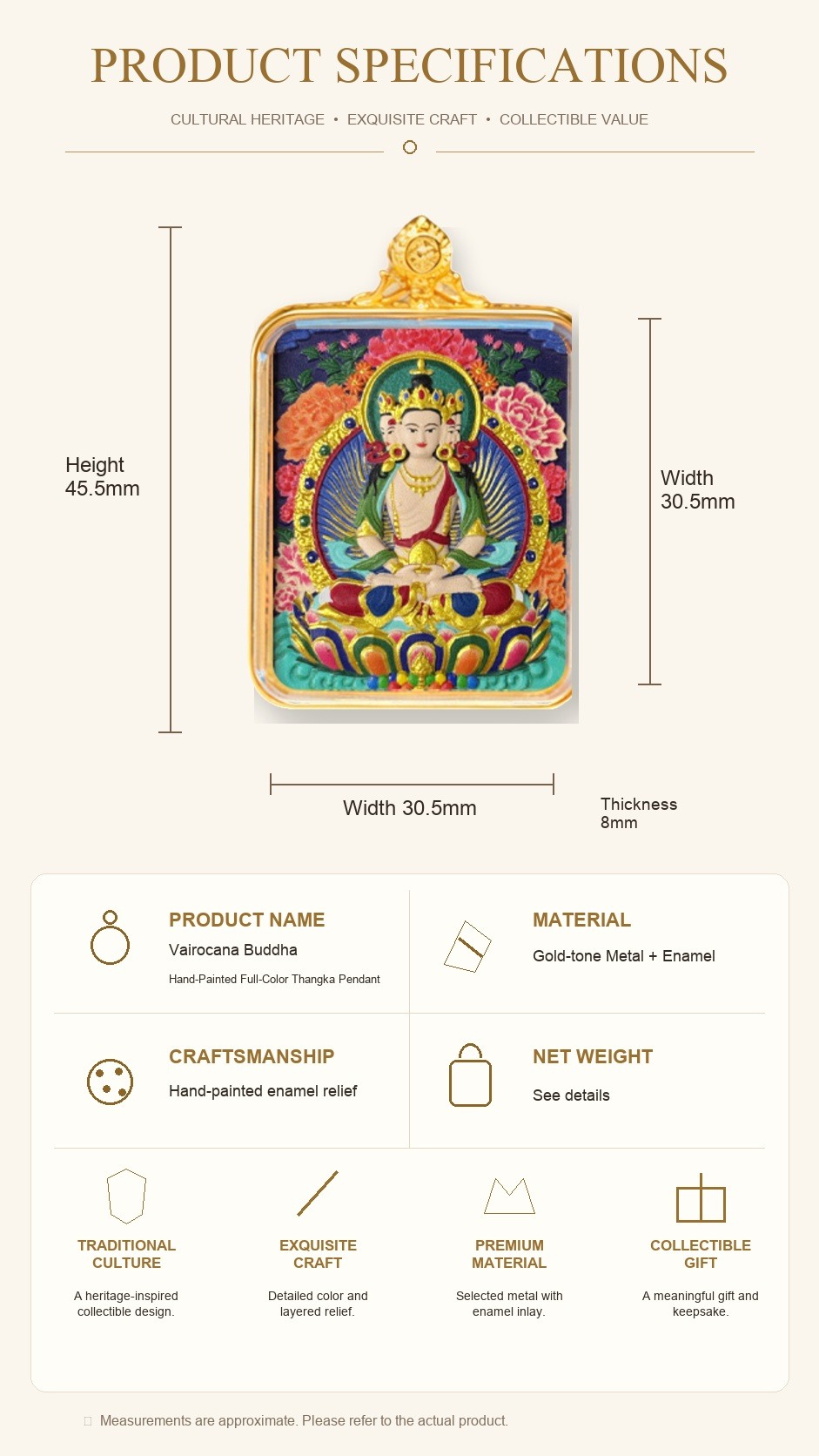Eastern Luck Thangka pendant EL-PN-057 image 7 of 7