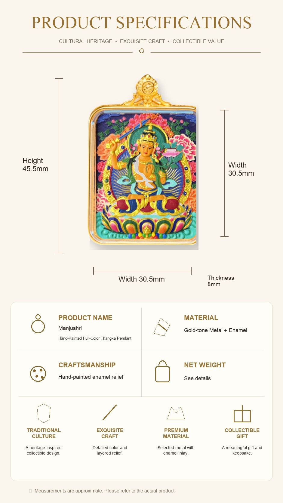Eastern Luck Thangka pendant EL-PN-058 image 7 of 7