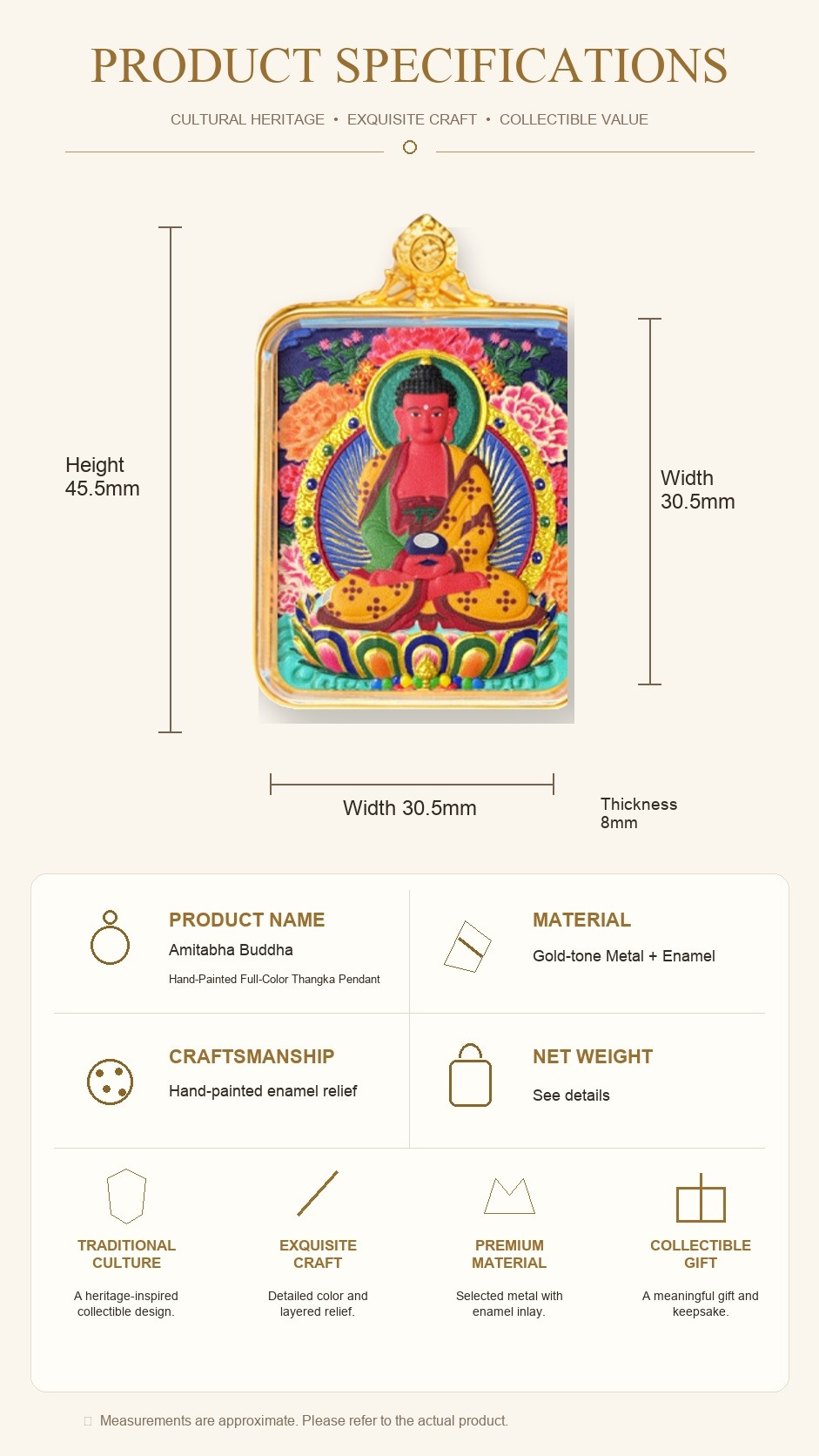 Eastern Luck Thangka pendant EL-PN-059 image 7 of 7