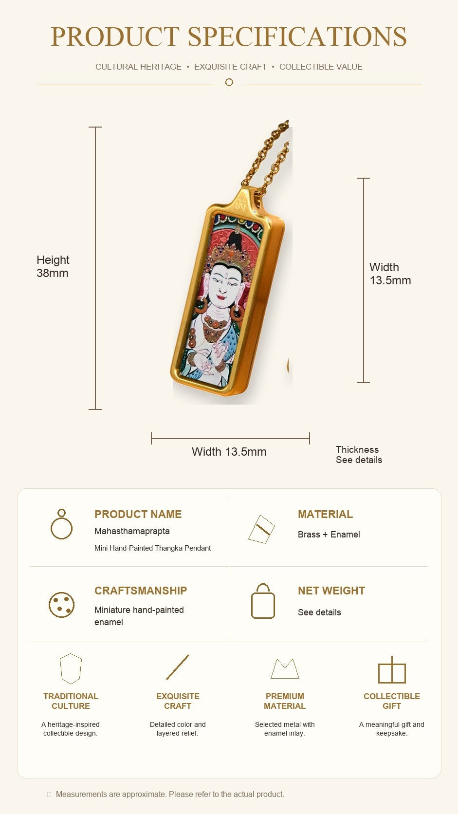 Eastern Luck Thangka pendant EL-PN-066 image 7 of 7
