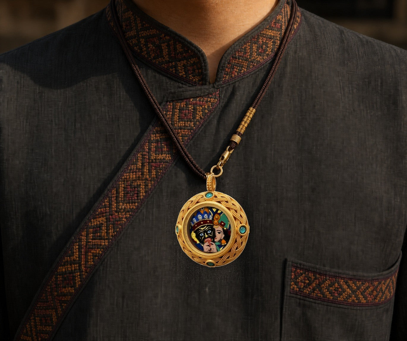 Eastern Luck Thangka pendant EL-PN-070 image 6 of 7