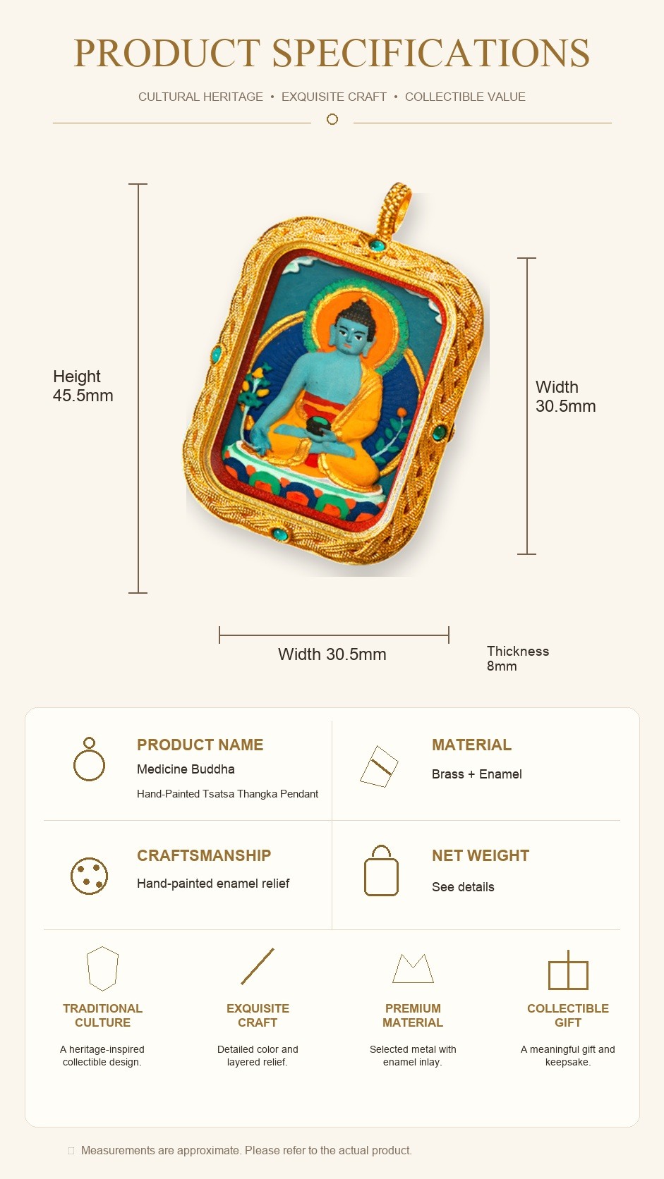 Eastern Luck Thangka pendant EL-PN-087 image 7 of 7