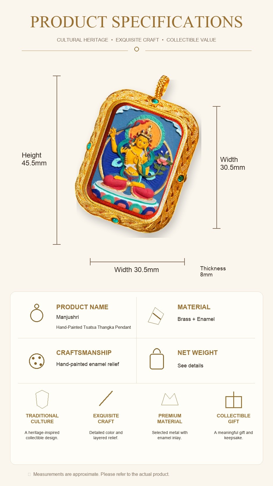 Eastern Luck Thangka pendant EL-PN-089 image 7 of 7
