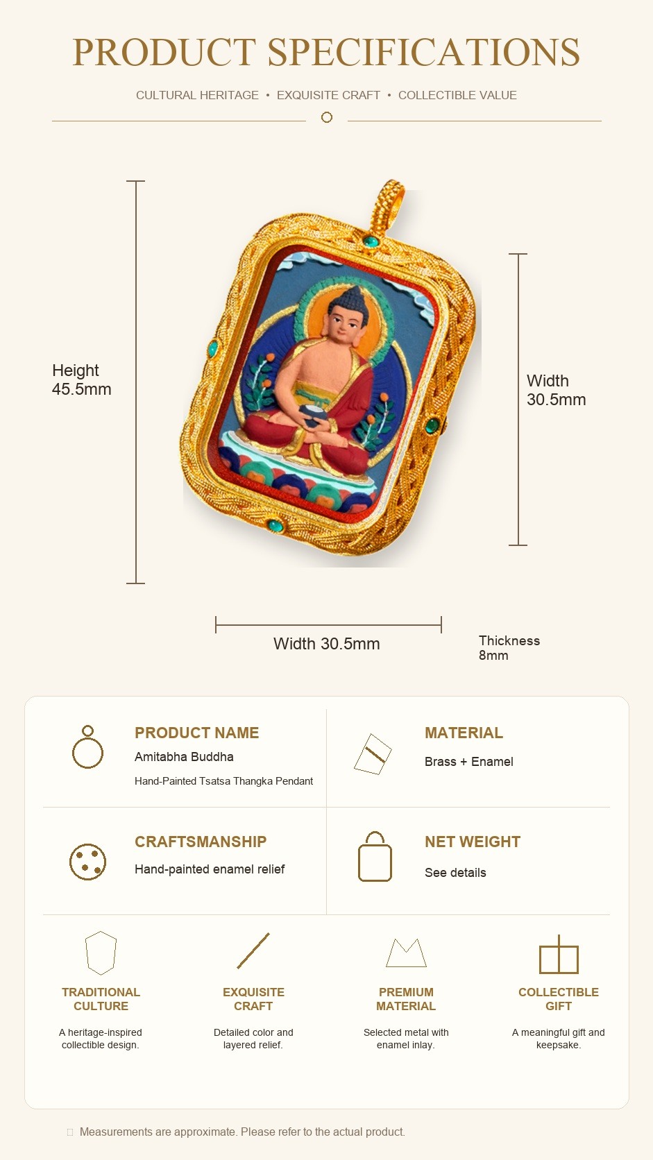Eastern Luck Thangka pendant EL-PN-090 image 7 of 7