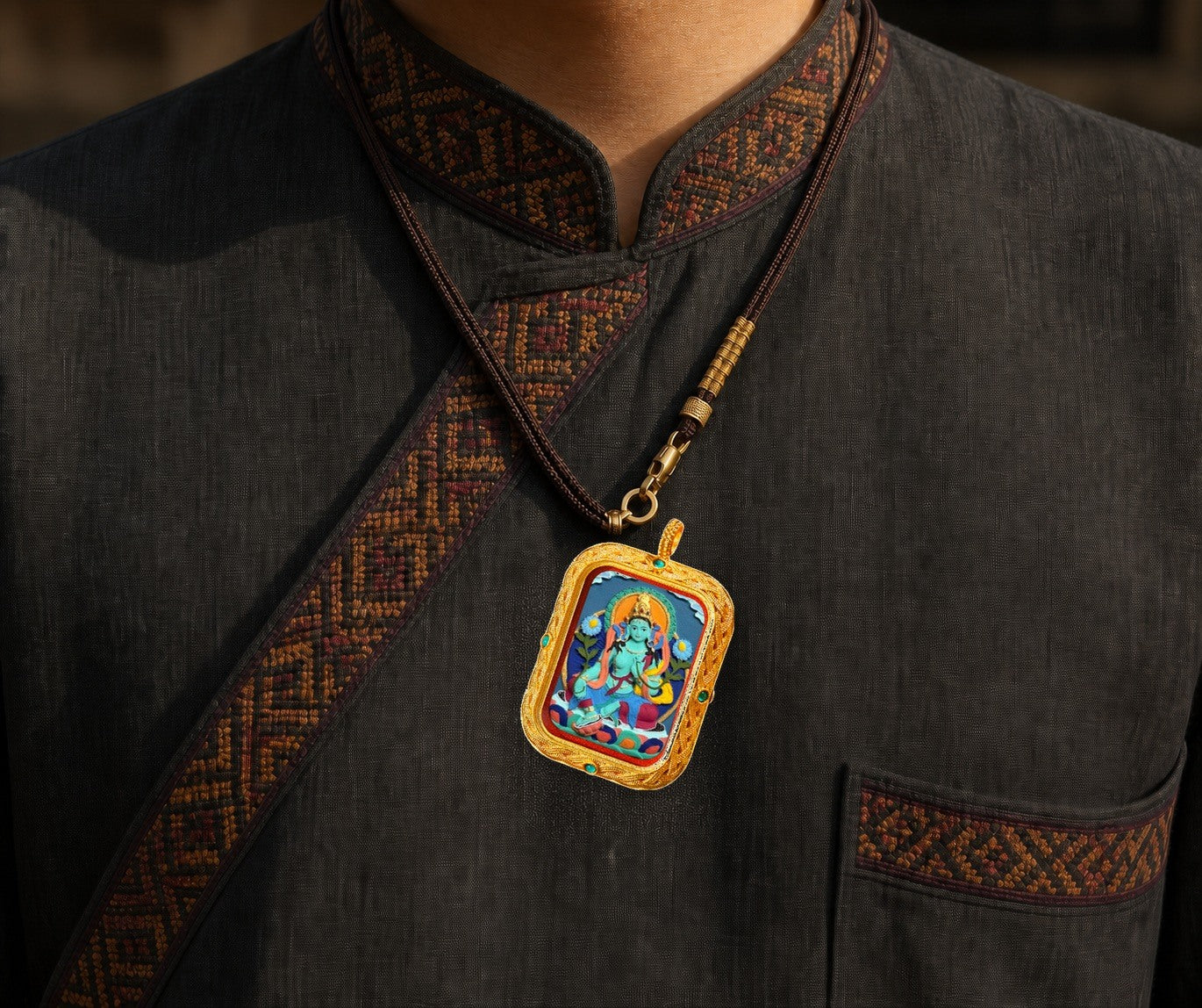 Eastern Luck Thangka pendant EL-PN-092 image 6 of 7