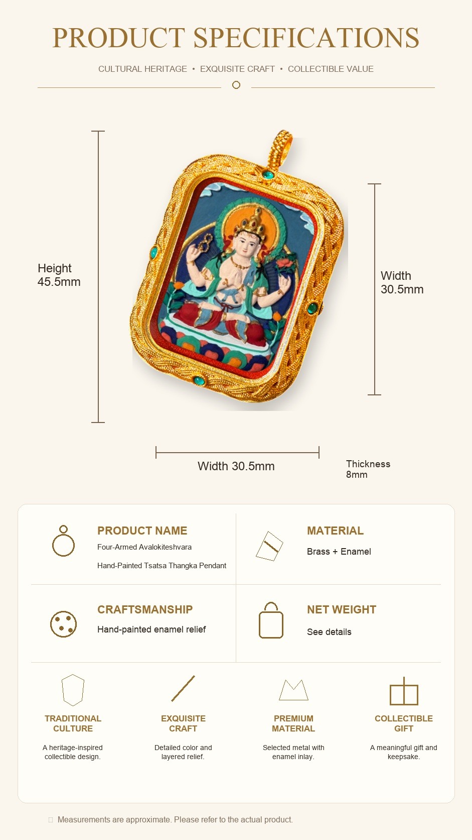Eastern Luck Thangka pendant EL-PN-093 image 7 of 7