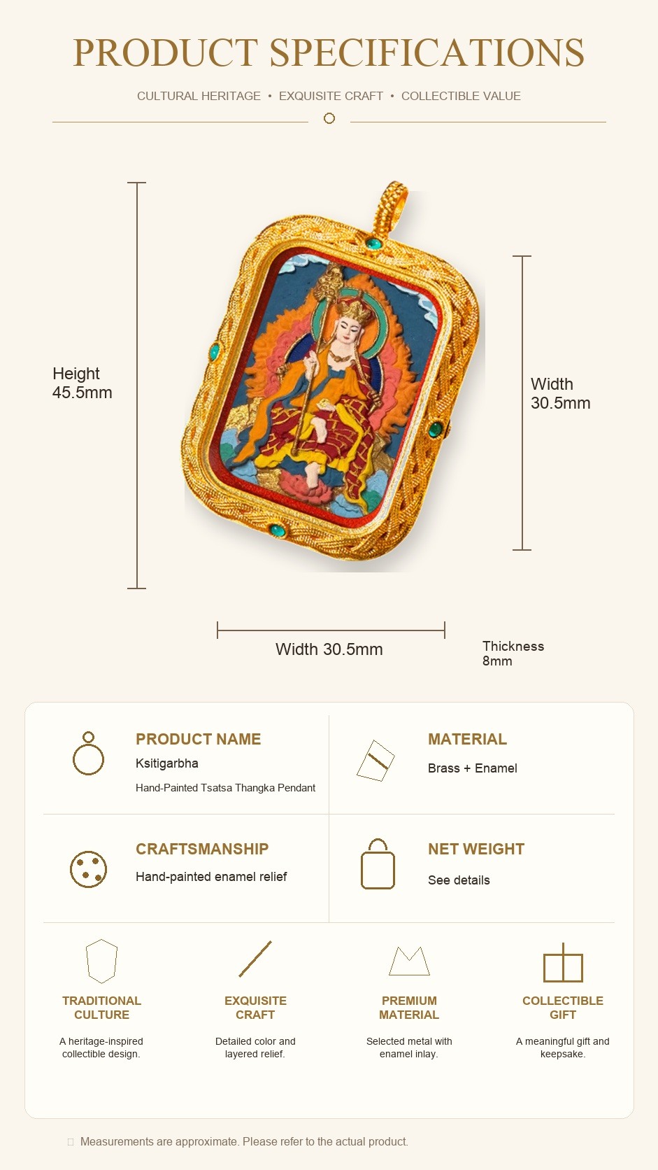 Eastern Luck Thangka pendant EL-PN-094 image 7 of 7