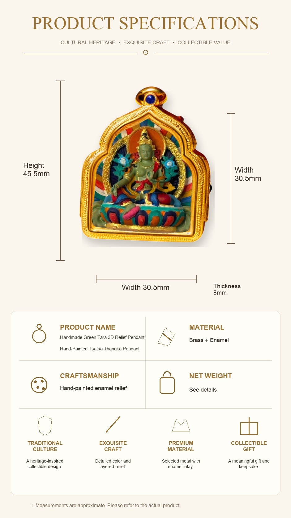 Eastern Luck Thangka pendant EL-PN-136 image 7 of 7