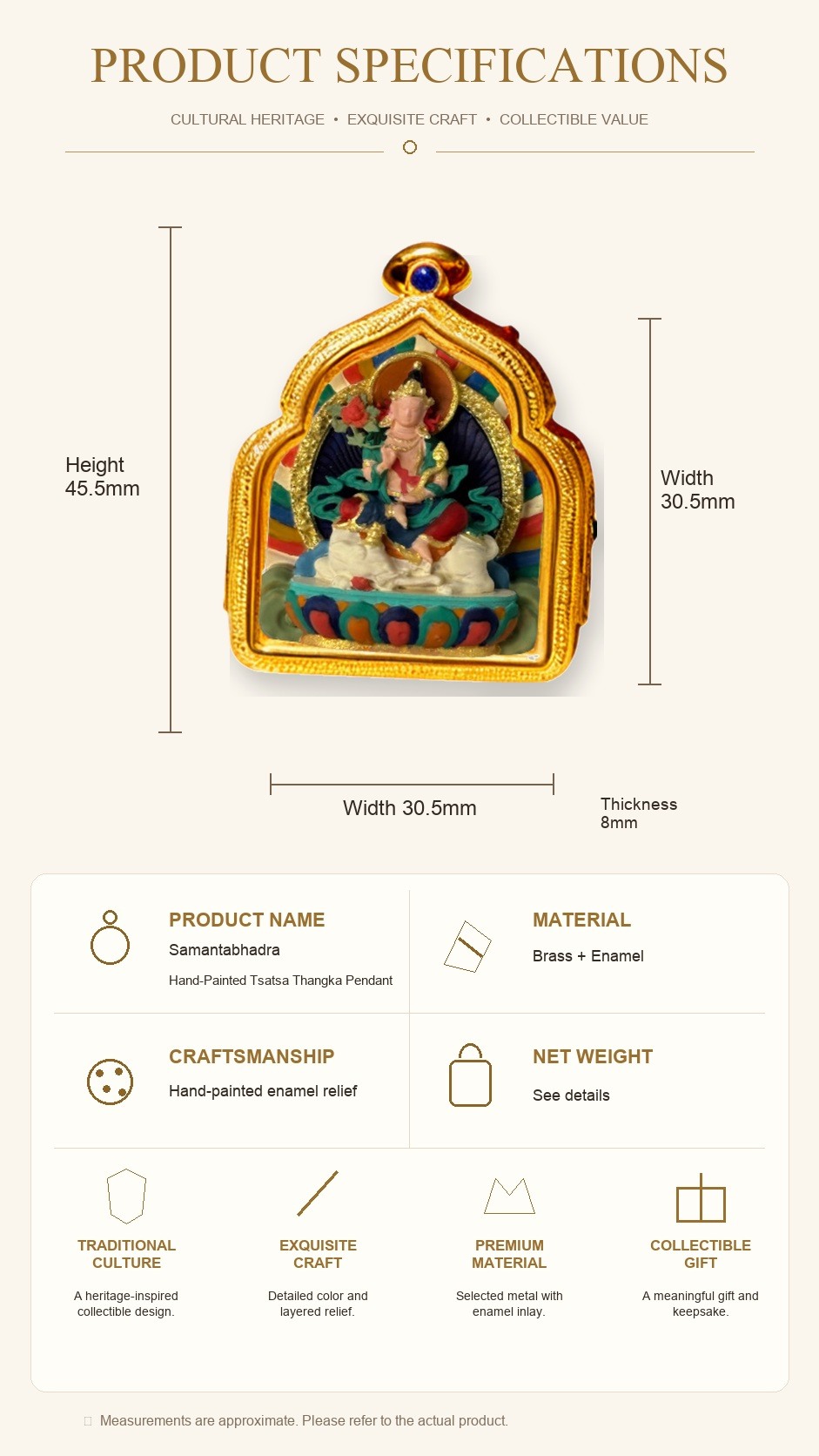 Eastern Luck Thangka pendant EL-PN-139 image 7 of 7