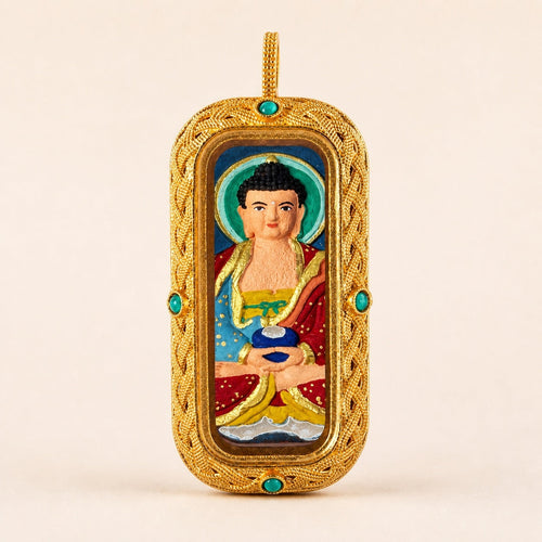 Eastern Luck amitabha buddha 3d hand painted tsatsa pendant zodiac series image 1 of 10