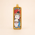 Eastern Luck Four-Armed Avalokiteshvara mini Tibetan thangka pendant — front view — image 1 of 10